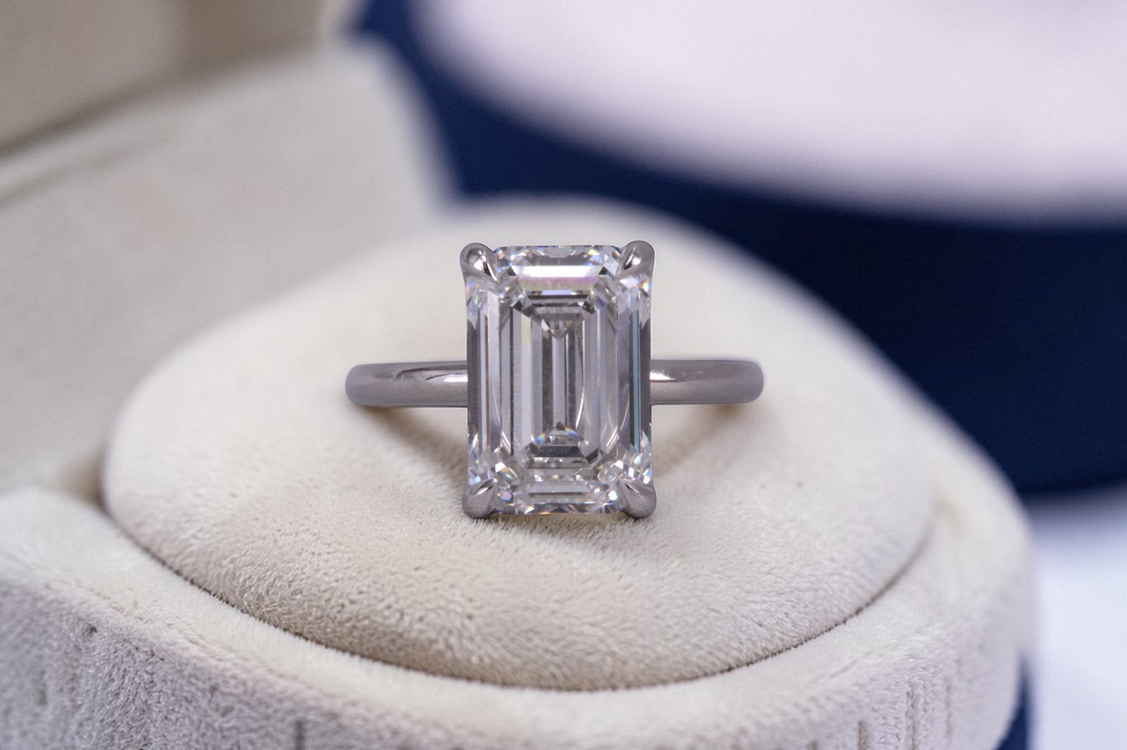 Minimalist diamond ring for La Mesa brides