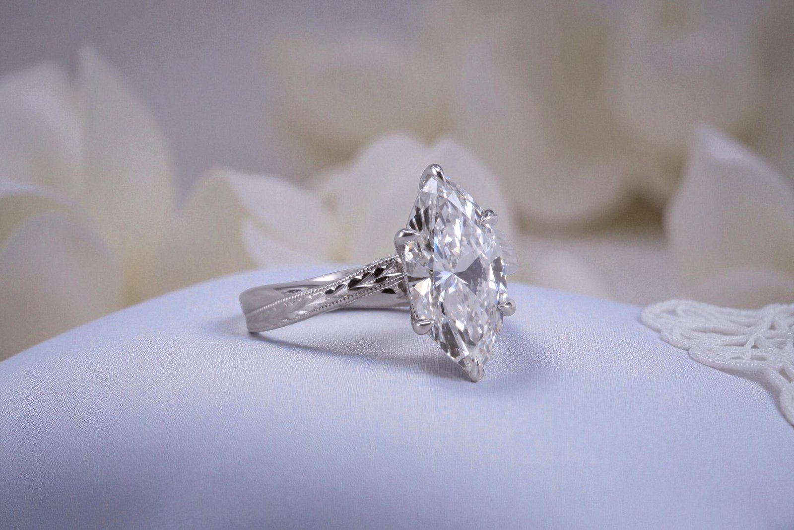 Custom split band diamond ring for La Mesa couples