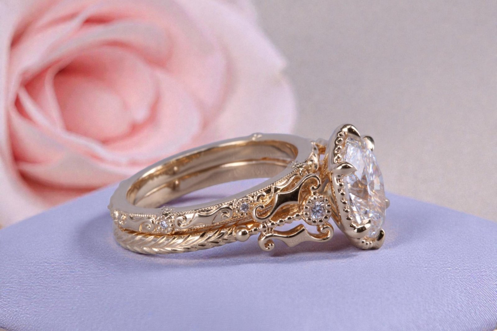 Handcrafted diamond ring for La Mesa couples